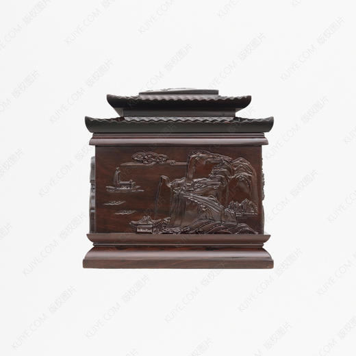 高品质寿盒“寿山福海”大果紫檀 商品图2