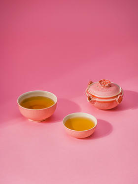 【预售7天】万仟堂便携式旅行茶具陶瓷快客杯一壶二杯茶具套装家用办公室多福 瓷器商品不支持七天无理由