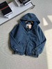 D110934新款贴布徽标字母水洗蓝男女情侣款牛仔连帽棉服 商品缩略图4