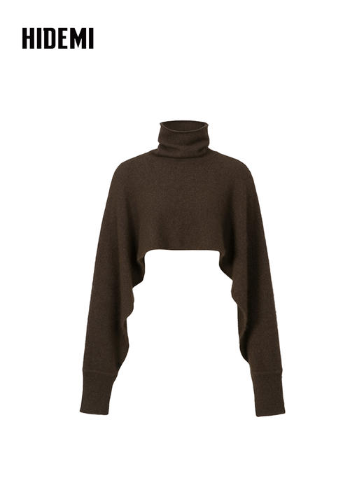 HIDEMI 深棕色浣熊毛厚款简约设计感三件套 商品图5