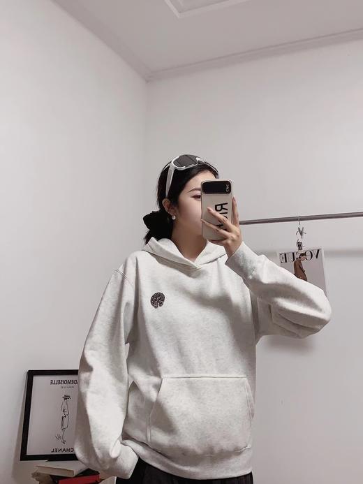 D110931秋冬连帽金属马蹄扣加绒卫衣男女同款 商品图8