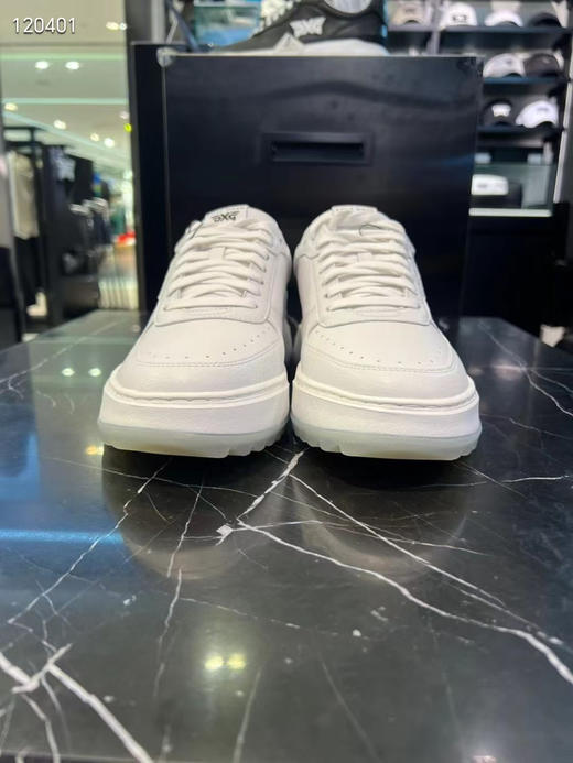 韩单PXG 可汗联名款新款高尔夫休闲男皮鞋，鞋底带钉防滑，材料：头层牛皮，所有材料客供订制，
黑色。白色
码数:40-41-42-43-44 商品图14