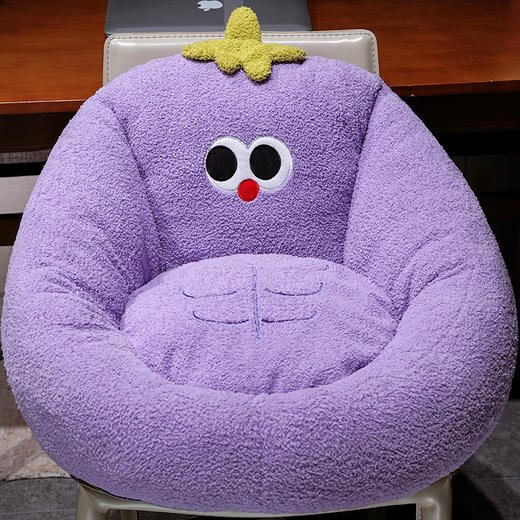 自然醒大眼腹肌茄子半包围蒲团坐垫QYL 商品图11