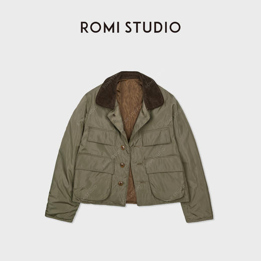 ROMI STUDIO“复古工装”灯芯绒撞色多口袋秋冬夹克外套 RWCWWU6547 商品图2