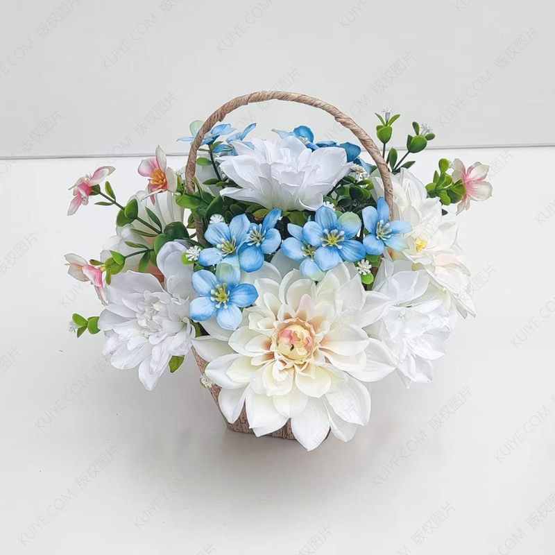 【花思源】扫墓专用仿真鲜花盆花（拼色）国际品质仿真花