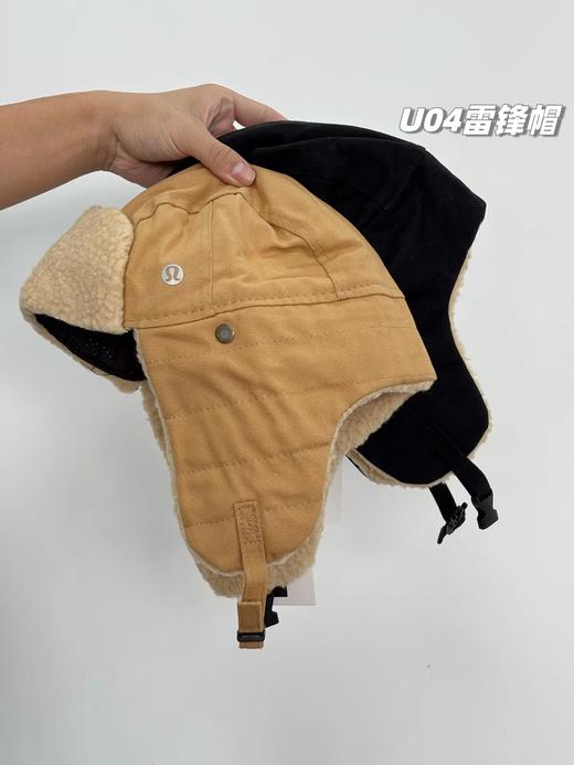 D110917男女老少都可用！羊羔绒护耳雷锋帽飞行帽保暖头盔 商品图12