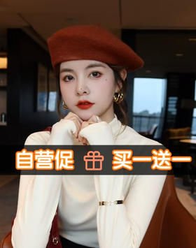 [买一送一]“万能百搭”超暖绒【王炸爆款】高弹超软半高领磨毛拉绒打底衫6608-喜出