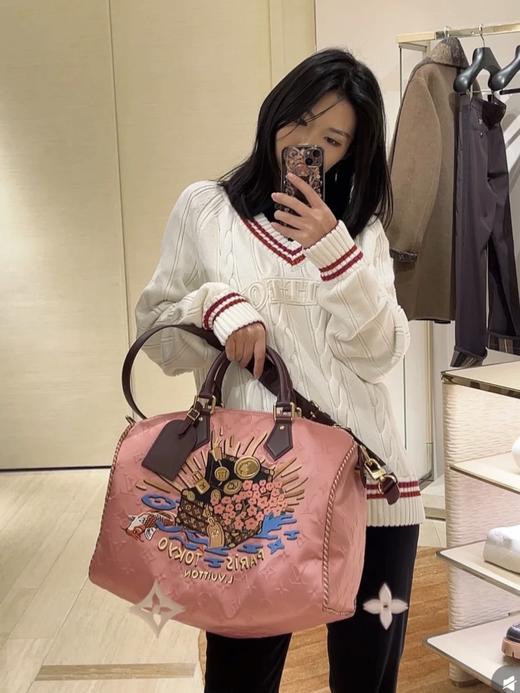 驴家 25F刺绣标识学院风V领针织套头衫（DY） 商品图3