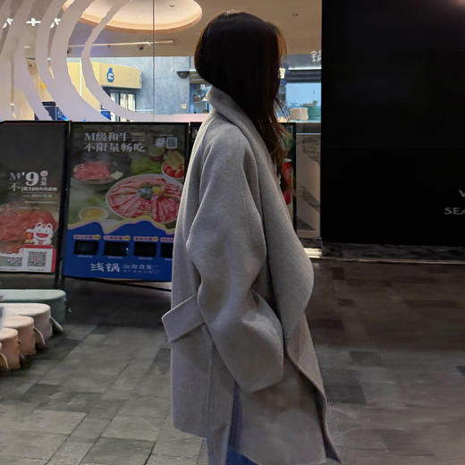 ROMI STUDIO”秘鲁羊驼毛羊毛“气质收腰双面毛呢大衣RWCWW86998 商品图2