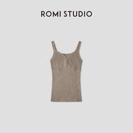 ROMI STUDIO“轻薄无物”16针缝合V领花边网面长袖/吊带RWCAS66139 商品图4