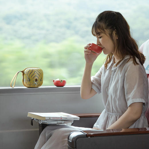 【预售7天】万仟堂功夫茶具快客杯一壶一杯单人便携式旅行茶具套装 高档茶叶罐陶瓷密封便携 事事如意 瓷器商品不支持七天无理由 商品图1