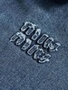 D110934新款贴布徽标字母水洗蓝男女情侣款牛仔连帽棉服 商品缩略图10