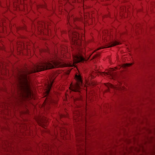 高品质寿服女棉套“一路万福”（深枣红、紫红）百年传统工艺寿衣 商品图2