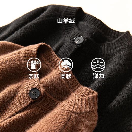 动物园 手工打造！宽松大版山羊绒毛衣外套女 商品图1