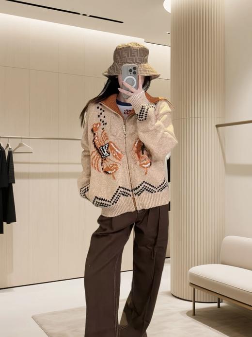 驴家 25FW提花拉链针织束腰夹克（DY） 商品图5