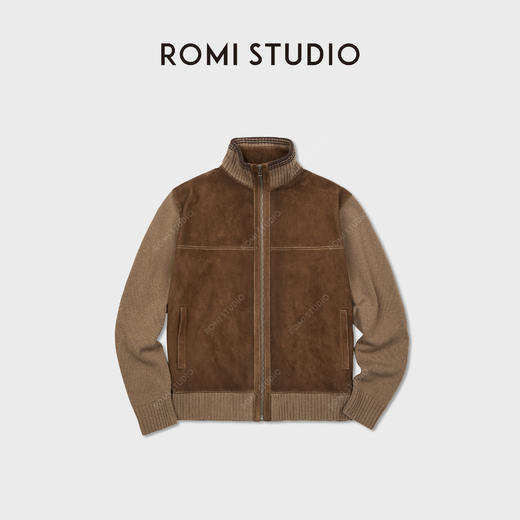 ROMI STUDIO非洲混种羊皮直身落肩羊绒羊毛皮毛织外套 RWCWWG6640 商品图1