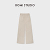 ROMI STUDIO“羊毛麻裤”立体A摆倒褶松紧腰廓形阔腿裤 RWCWXG6745 商品缩略图2
