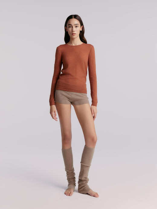 Her Senses｜时装 12WPO27K1 圆领套头毛衣 [ 浅驼CM04 / 焦糖棕BR18 ] 商品图1