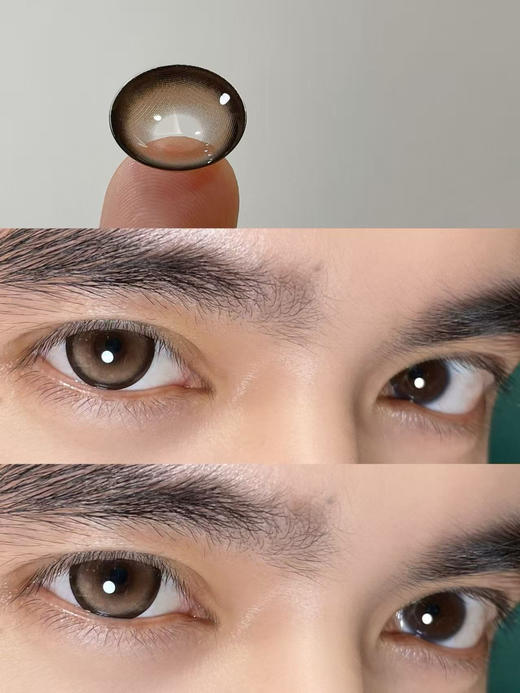 日抛 Hancon 圆嘟嘟 14.5 粗边棕 商品图4