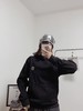 D110931秋冬连帽金属马蹄扣加绒卫衣男女同款 商品缩略图1