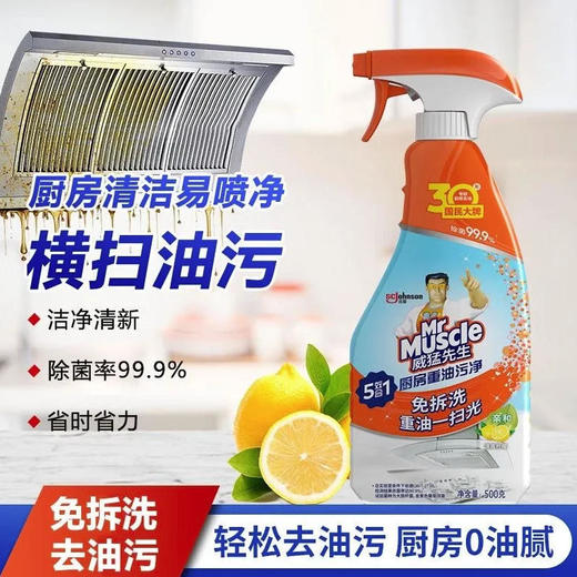 【清洁剂】威猛先生 厨房重油污净清洁剂免拆洗清油污(新旧包装随机) 500g*1瓶 商品图0