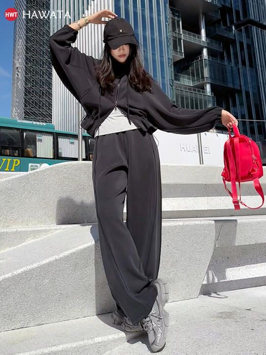 哈瓦塔（不加绒）摩登砂洗休闲套装 商品图6