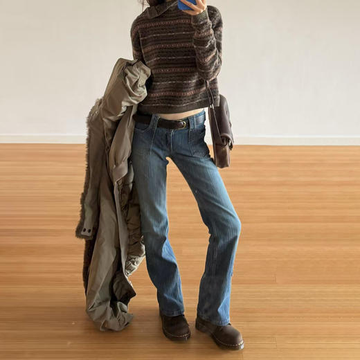 ROMI STUDIO“中古毛衣”100超细美丽诺羊毛高领套头毛衫RWCAST6057 商品图0