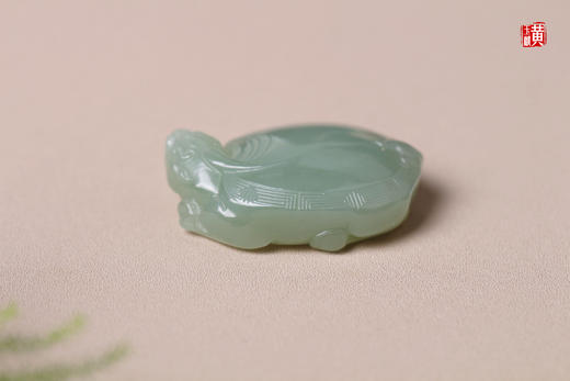 和田玉且末蓝【龙龟】吊坠 商品图2