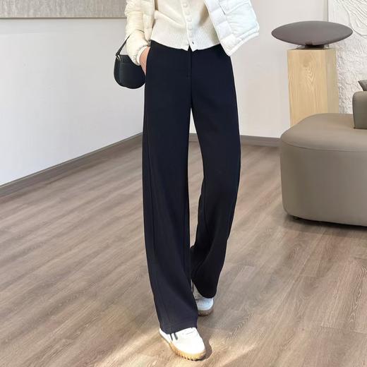 710g显瘦王报恩西裤秋冬加厚醋酸羊毛气质通勤窄阔腿裤 商品图5