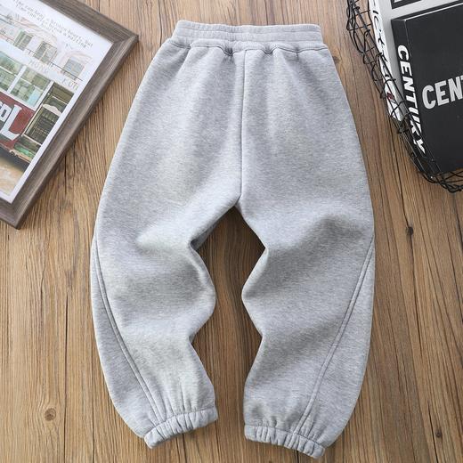 110-170儿童防风加绒加厚卫裤中大童休闲长裤运动裤 商品图4