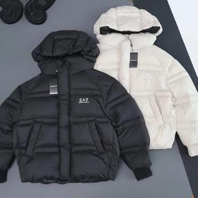 D110937锁温黑科技防风连帽设计廓形羽绒服