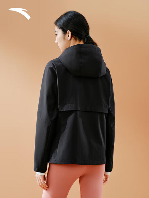 安踏保暖防泼水梭织厚外套 女装冬季新款通勤夹克运动上衣162547603 基础黑-3 商品图1