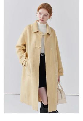 【轻奢双面尼】082 100%羊毛爱心盘扣精致双面尼大衣-喜出