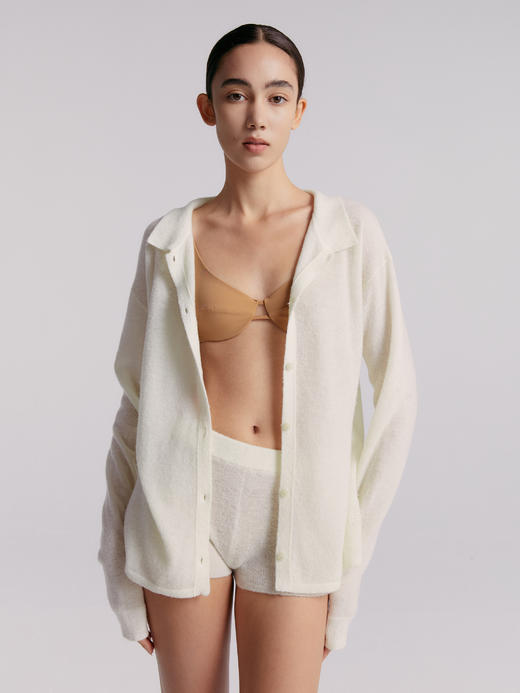 Her Senses｜时装 12WSH21K1 宽松针织衬衫 [ 雪白WH23 / 暖灰GY03 ] 商品图0