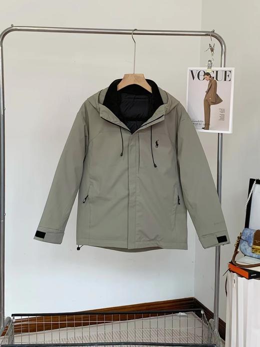 D110915全天候轻量硬壳三合一可拆卸内胆羽绒冲锋衣外套 商品图8