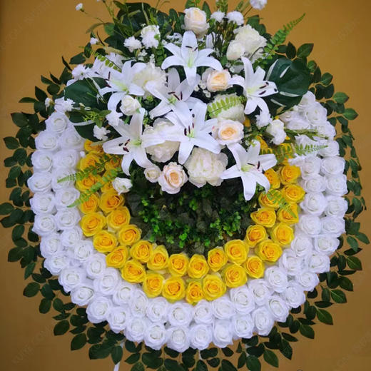 仿真鲜花1米2花圈（拼色）国际品质仿真花 商品图0