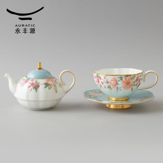 永丰源天青时代4头茶具套装陶瓷泡茶杯1壶1杯礼盒装 瓷器商品不支持七天无理由 商品图1