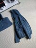 D110934新款贴布徽标字母水洗蓝男女情侣款牛仔连帽棉服 商品缩略图8
