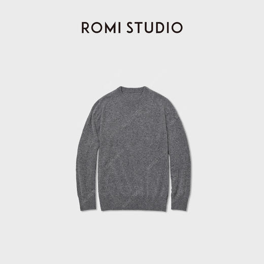 ROMI STUDIO“简约舒适”12针羊毛花纱混纺轻薄套头毛织RWCWSG5246 商品图1
