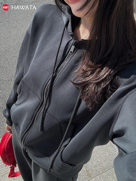 哈瓦塔（不加绒）摩登砂洗休闲套装 商品图5