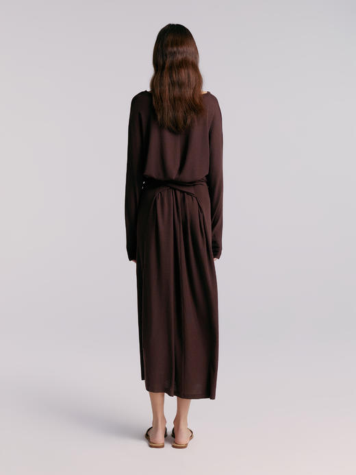 Her Senses｜时装 12HDR17J1 长袖针织连衣裙 [ 甘草棕BR17 ] 商品图1