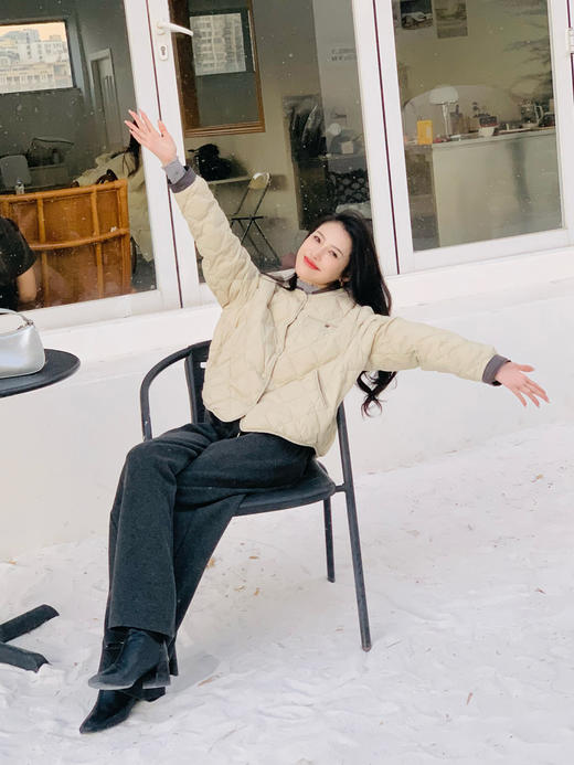 【百图lulu定制】【云朵羽绒服】90白鸭绒 菱形格纹 椭圆形下摆 慵懒 轻盈羽绒服 商品图6