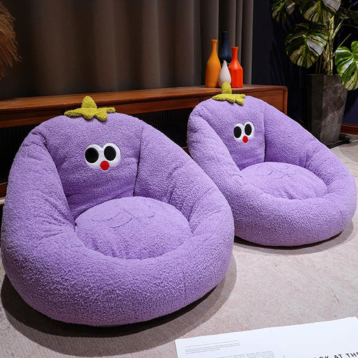 自然醒大眼腹肌茄子半包围蒲团坐垫QYL 商品图14