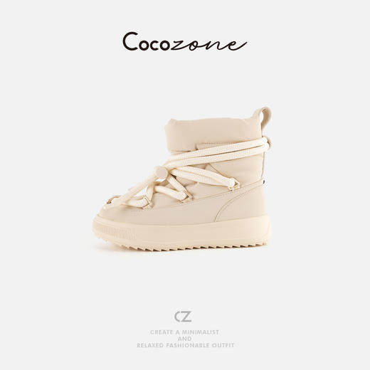 COCO ZONE 刘 一一 交叉绑带设计舒适雪地靴 CD2A2905 商品图0