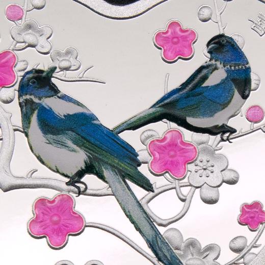 农行传世之宝 喜上枝头心形彩银章 含纯银60克 商品图7