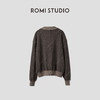 ROMI STUDIO“美式复古”羊毛混纺螺纹撞色宽松套头卫衣 RWCASU5514 商品缩略图1
