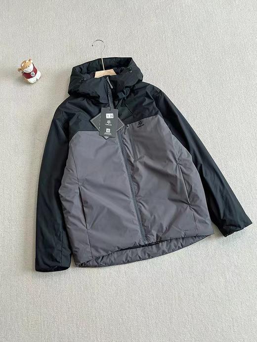 D110938拼色款男女同款下摆处抽绳设计保暖防寒棉服 商品图4