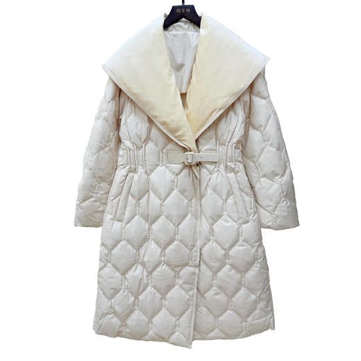 MENG Baby Cashmere【轻羽】90白鹅绒中长款时尚百搭羽绒服 商品图0