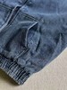 D110934新款贴布徽标字母水洗蓝男女情侣款牛仔连帽棉服 商品缩略图13