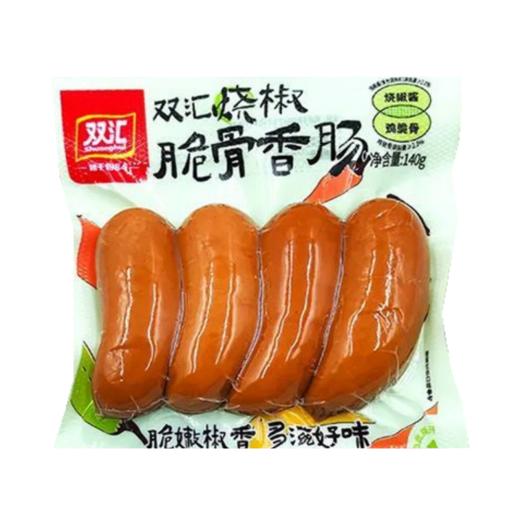 140g 双汇 烧椒脆骨香肠 香辣风味/原味 零食泡面炒饭火腿肠香肠 商品图2